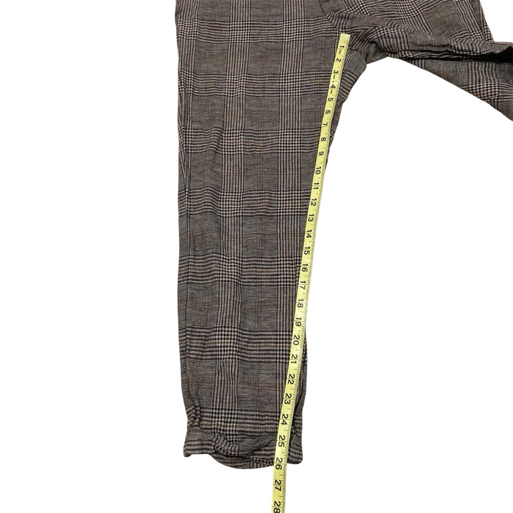 3/$20 H&M Linen Blend Skinny Fit Cropped Plaid Pants Autumn Business Women’s 34 - Picture 6 of 7
